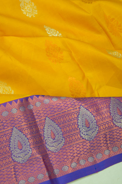 Taranga Kanchi Silk Butta Yellow Saree