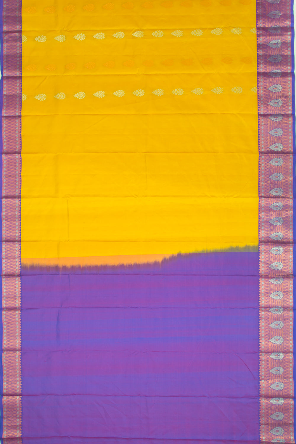 Taranga Kanchi Silk Butta Yellow Saree