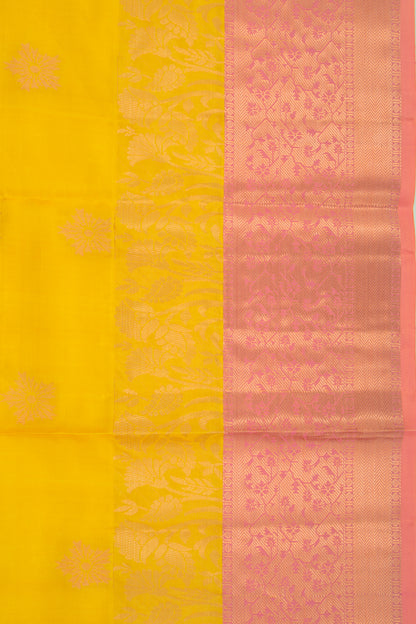 Taranga Kanchi Silk Butta Yellow Saree