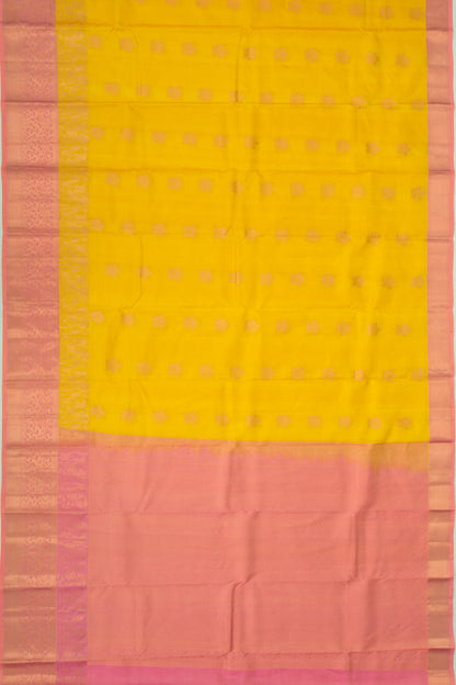 Taranga Kanchi Silk Butta Yellow Saree