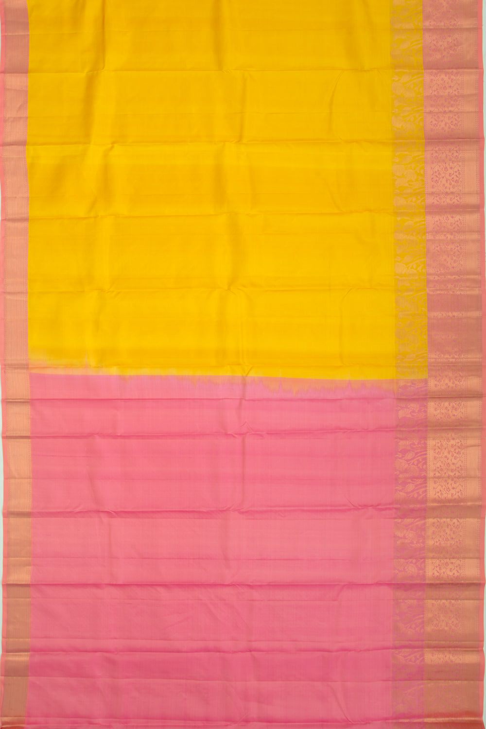 Taranga Kanchi Silk Butta Yellow Saree