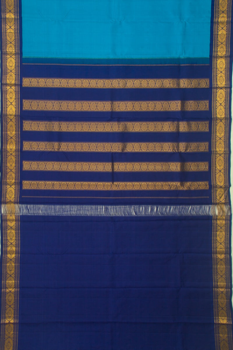 Kanchipuram Silk Plain Blue Saree
