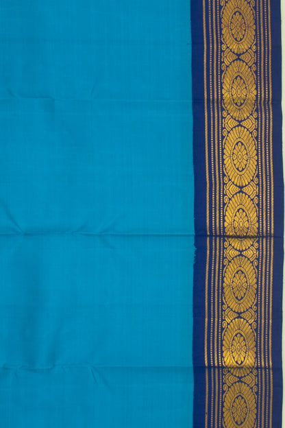 Kanchipuram Silk Plain Blue Saree