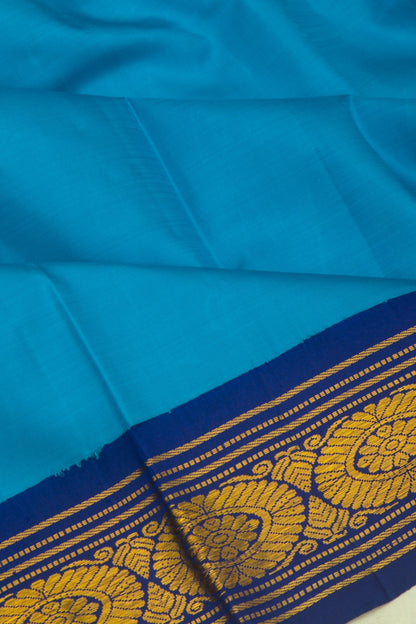 Kanchipuram Silk Plain Blue Saree
