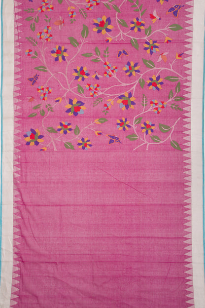 Ponduru Handspun Cotton All Over Jamdani Purple Saree