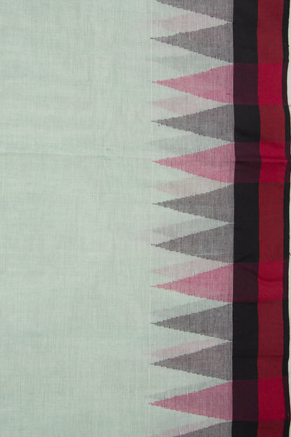 Ponduru Handspun Cotton Plain Pastel Green Saree