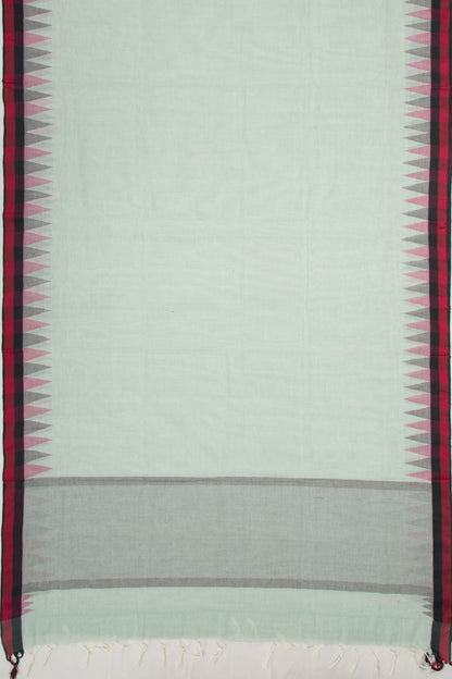 Ponduru Handspun Cotton Plain Pastel Green Saree