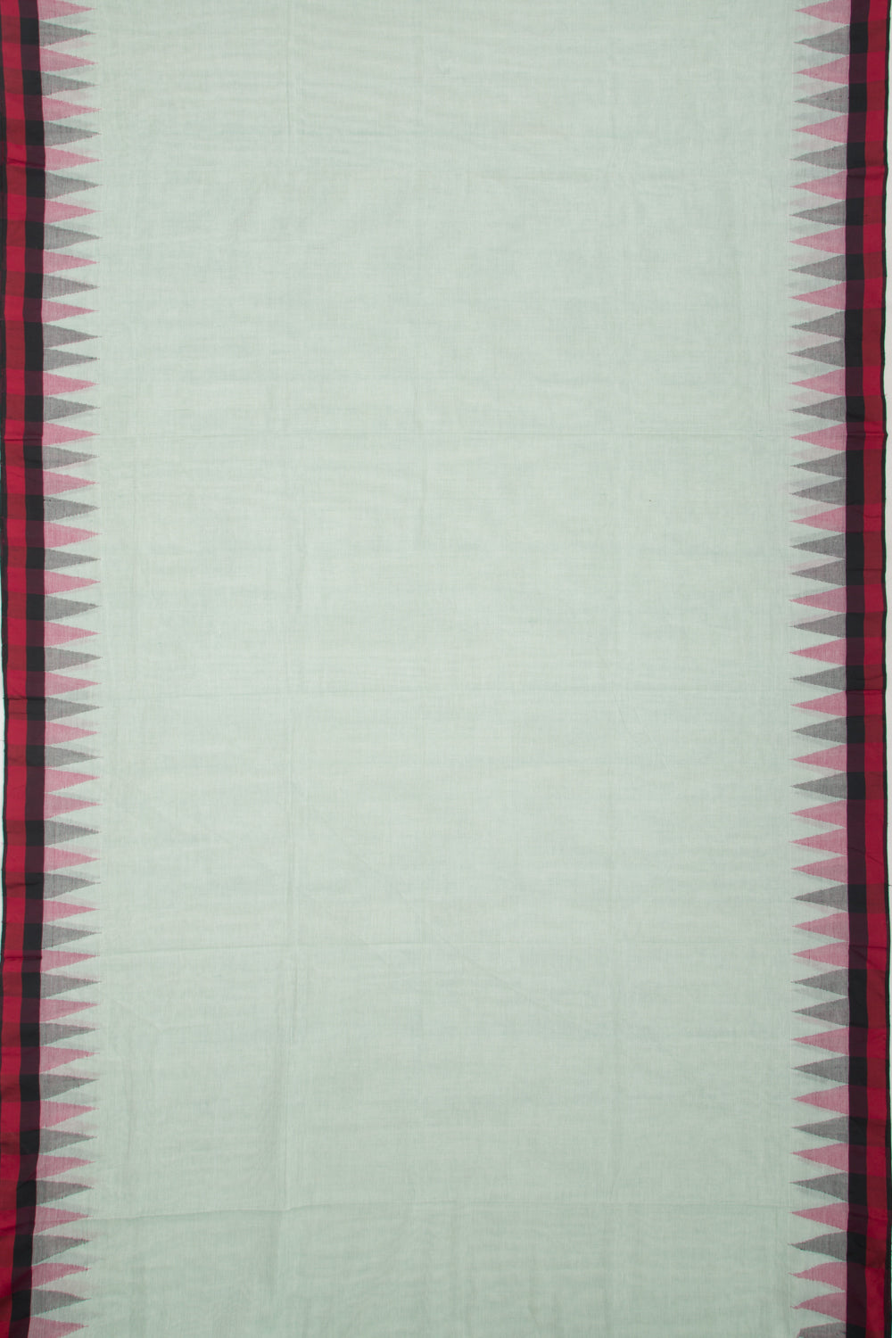 Ponduru Handspun Cotton Plain Pastel Green Saree