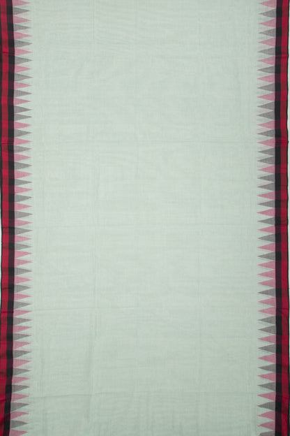 Ponduru Handspun Cotton Plain Pastel Green Saree