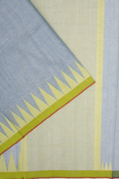 Ponduru Handspun Cotton Plain Pastel Blue Saree