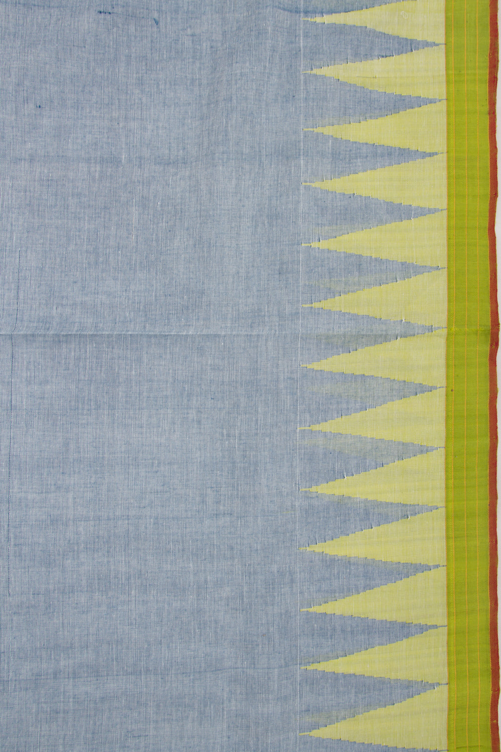 Ponduru Handspun Cotton Plain Pastel Blue Saree