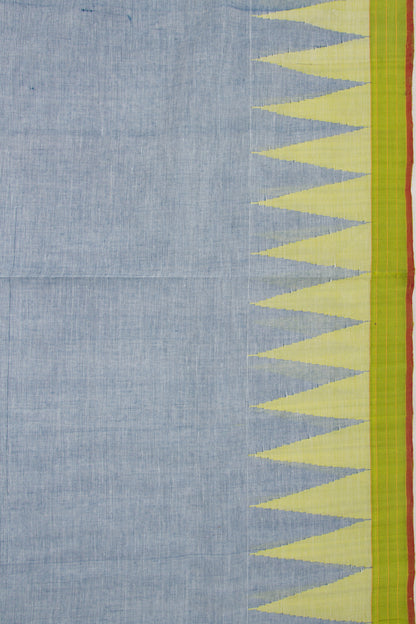 Ponduru Handspun Cotton Plain Pastel Blue Saree