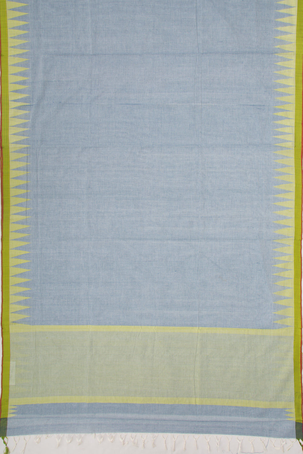 Ponduru Handspun Cotton Plain Pastel Blue Saree