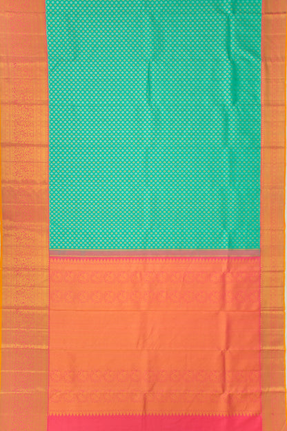 Kanchipuram Silk Brocade Sea Green Saree