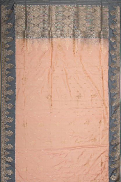 Banarasi Silk Butta Peach Saree