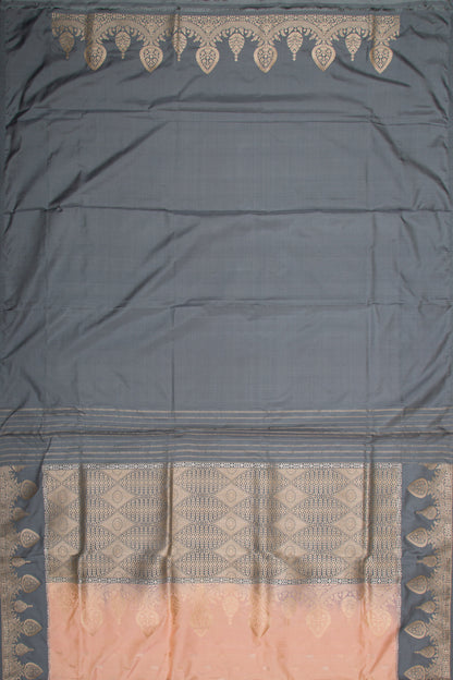 Banarasi Silk Butta Peach Saree