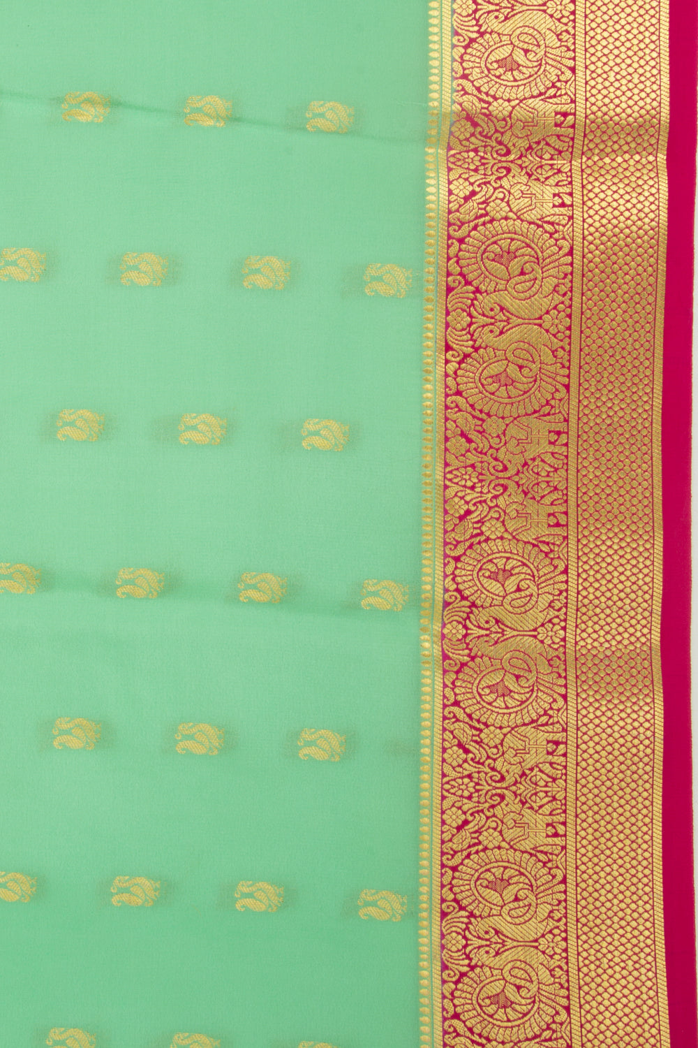Binny Silk Butta Pastel Green Saree