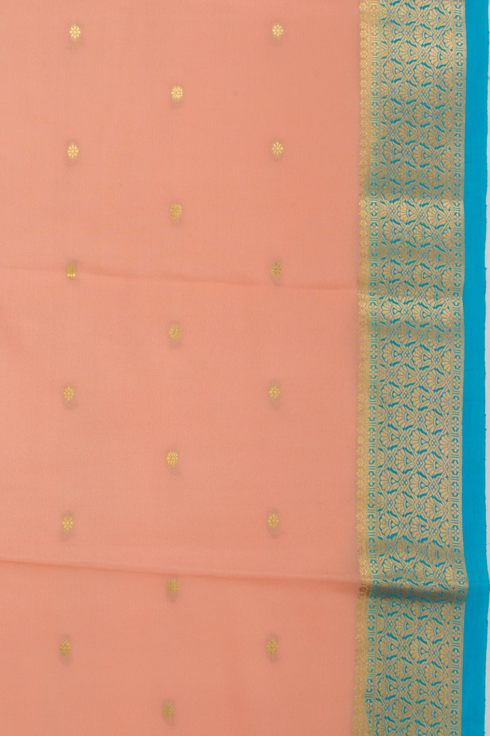 Binny Silk Butta Pastel Orange Saree