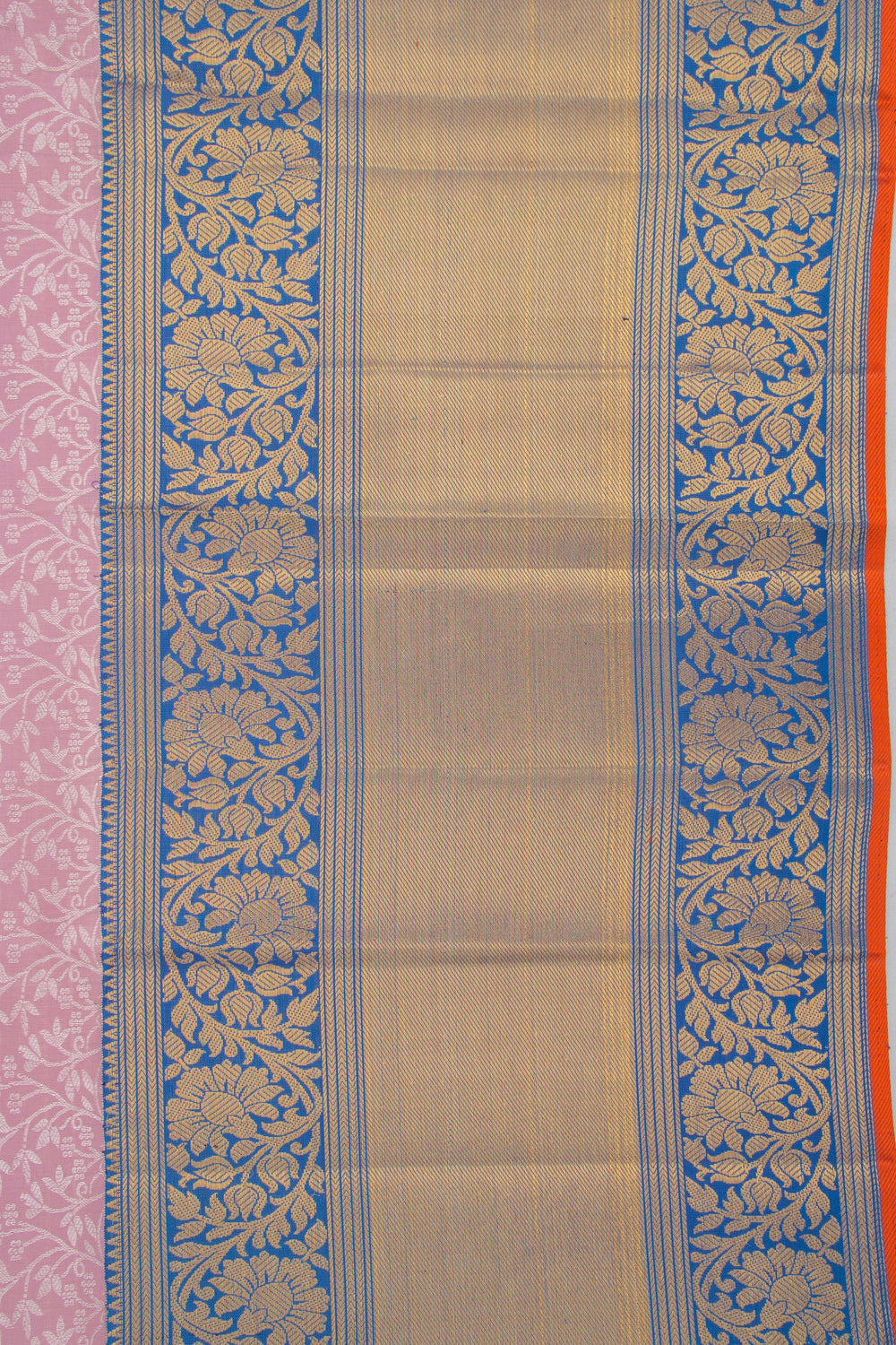 Kanchipuram Silk Jaal Lilac Saree