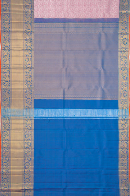 Kanchipuram Silk Jaal Lilac Saree