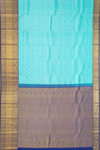 Kanchipuram Silk Jaal Sky Blue Saree