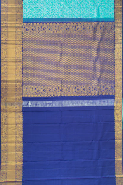 Kanchipuram Silk Jaal Sky Blue Saree
