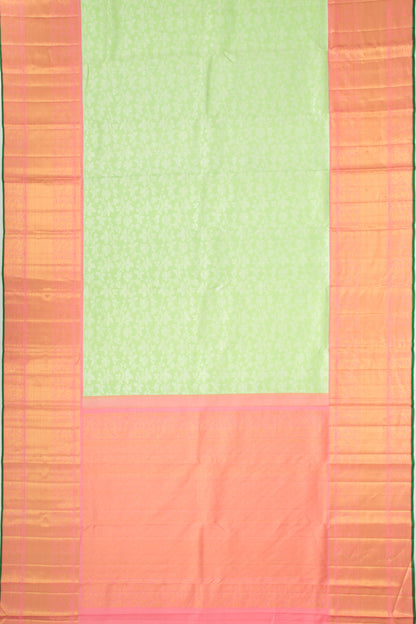 Kanchipuram Silk Jaal Green Saree