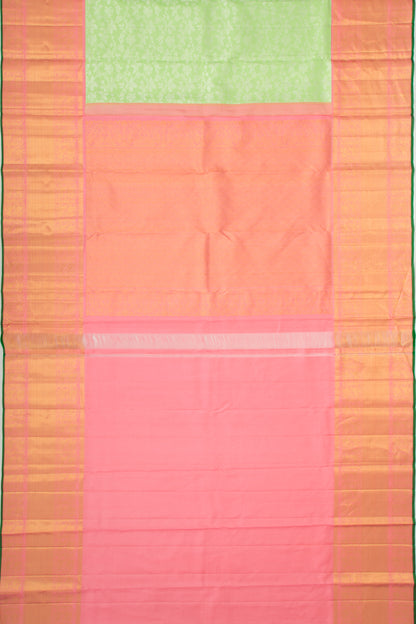 Kanchipuram Silk Jaal Green Saree