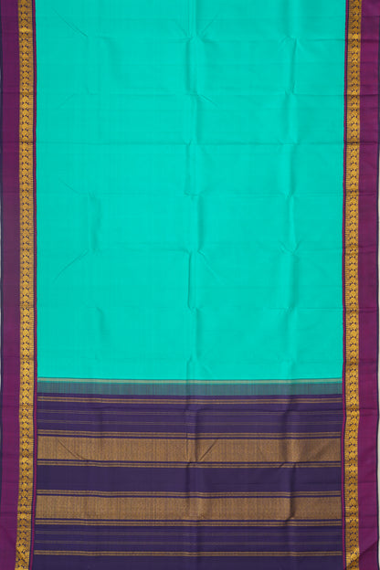 Kanchipuram Silk Plain Sea Green Saree