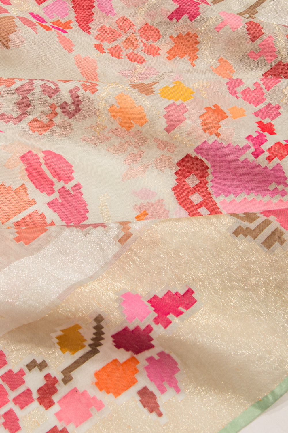 Banarasi Kora Organza Brocade Off White Saree-Not Allowed Online