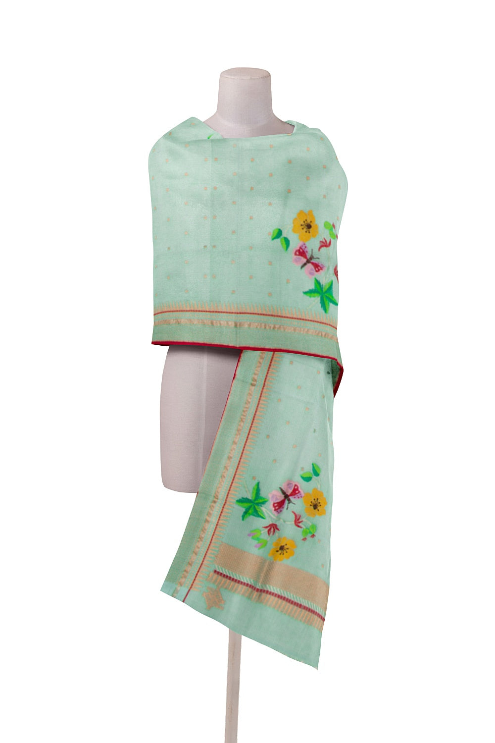 Kota Silk Butta Sky Blue Dupatta