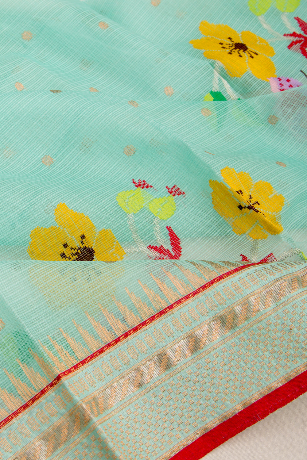 Kota Silk Butta Sky Blue Dupatta