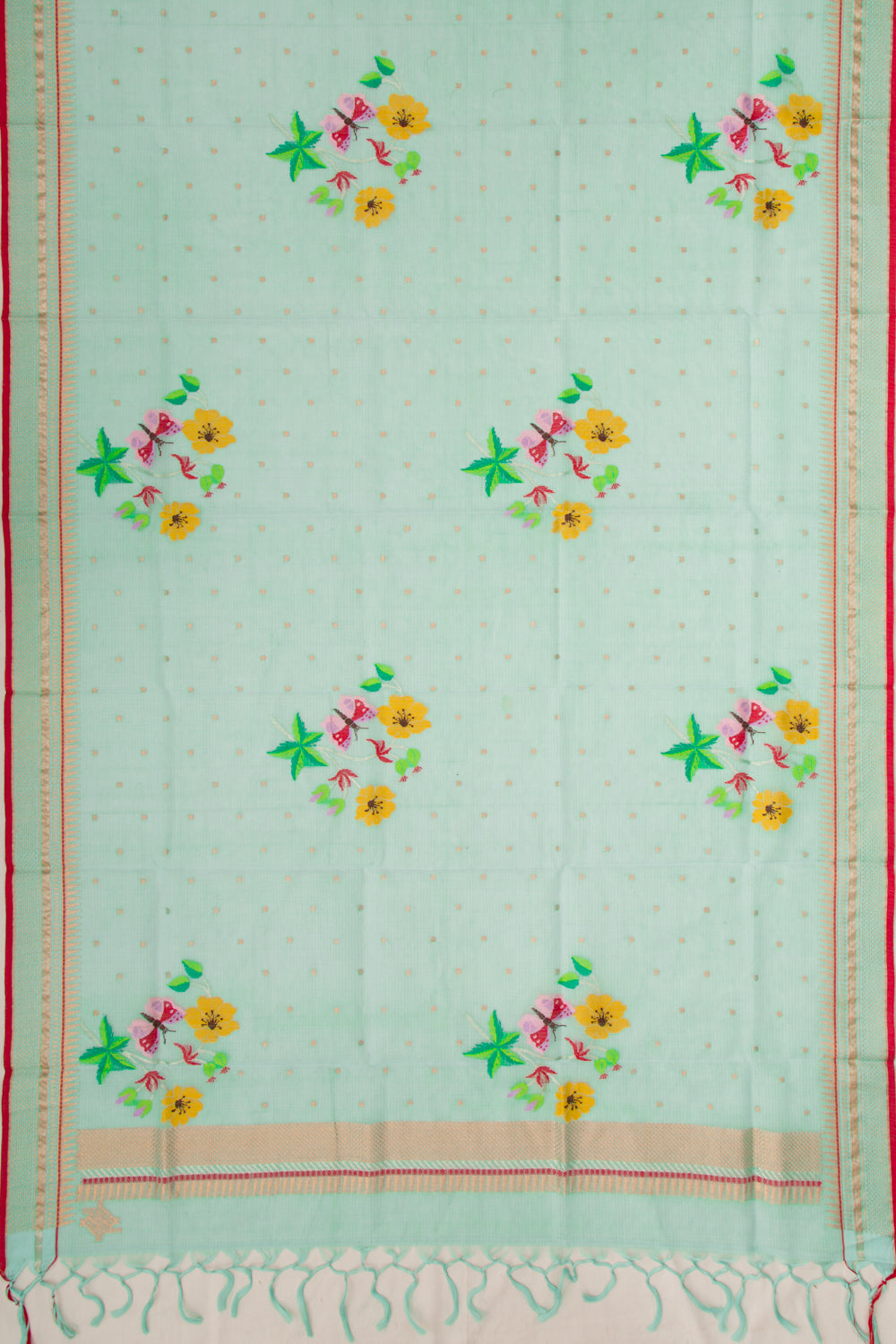 Kota Silk Butta Sky Blue Dupatta