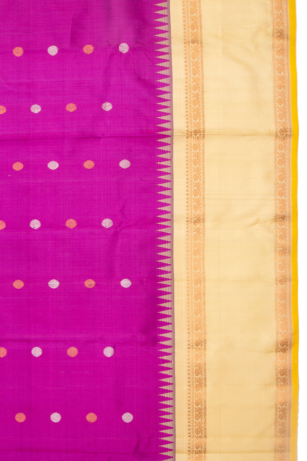 Gadwal Silk Butta Purple Saree