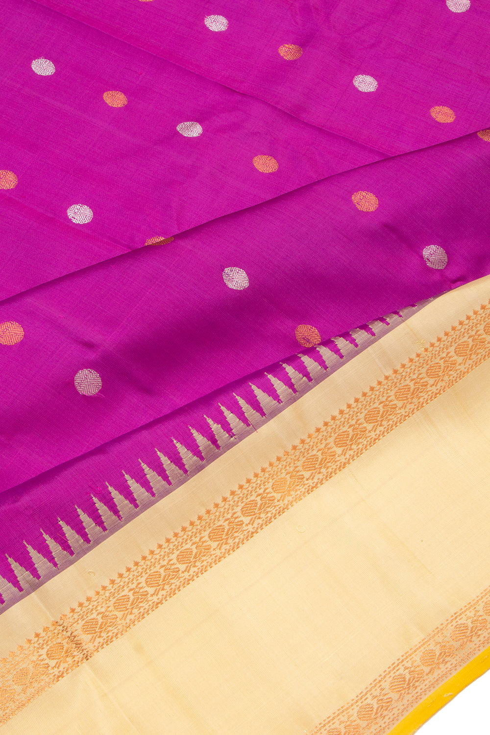 Gadwal Silk Butta Purple Saree
