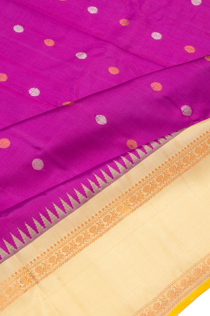 Gadwal Silk Butta Purple Saree