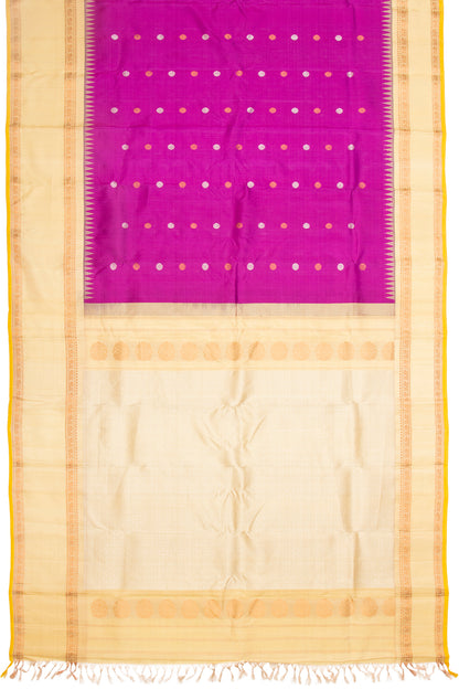 Gadwal Silk Butta Purple Saree