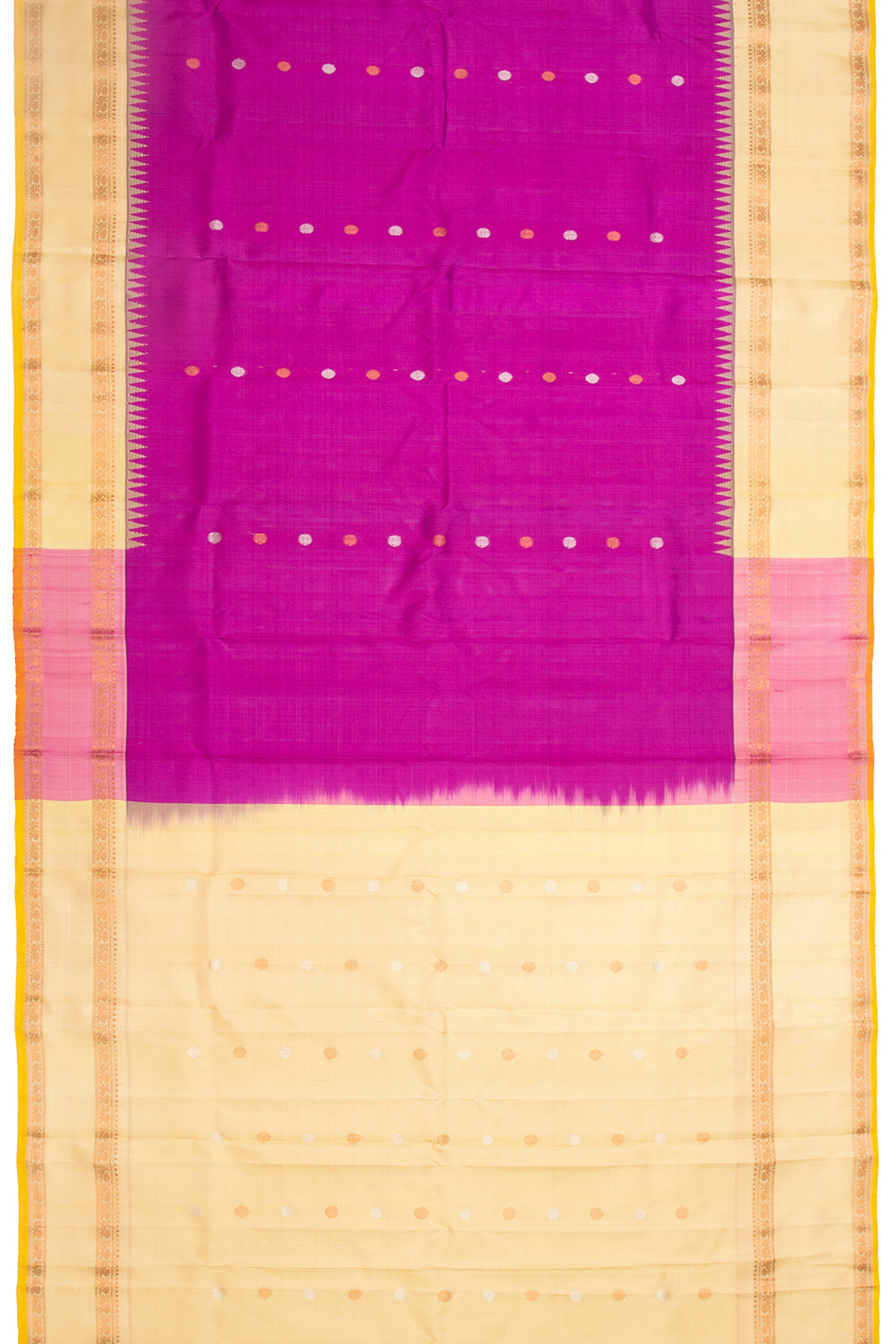 Gadwal Silk Butta Purple Saree