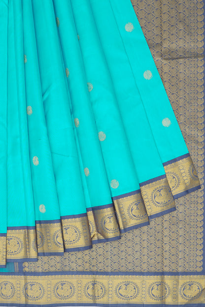 Kanchipuram Silk Butta Blue Saree