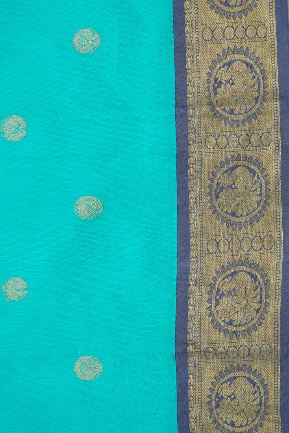 Kanchipuram Silk Butta Blue Saree