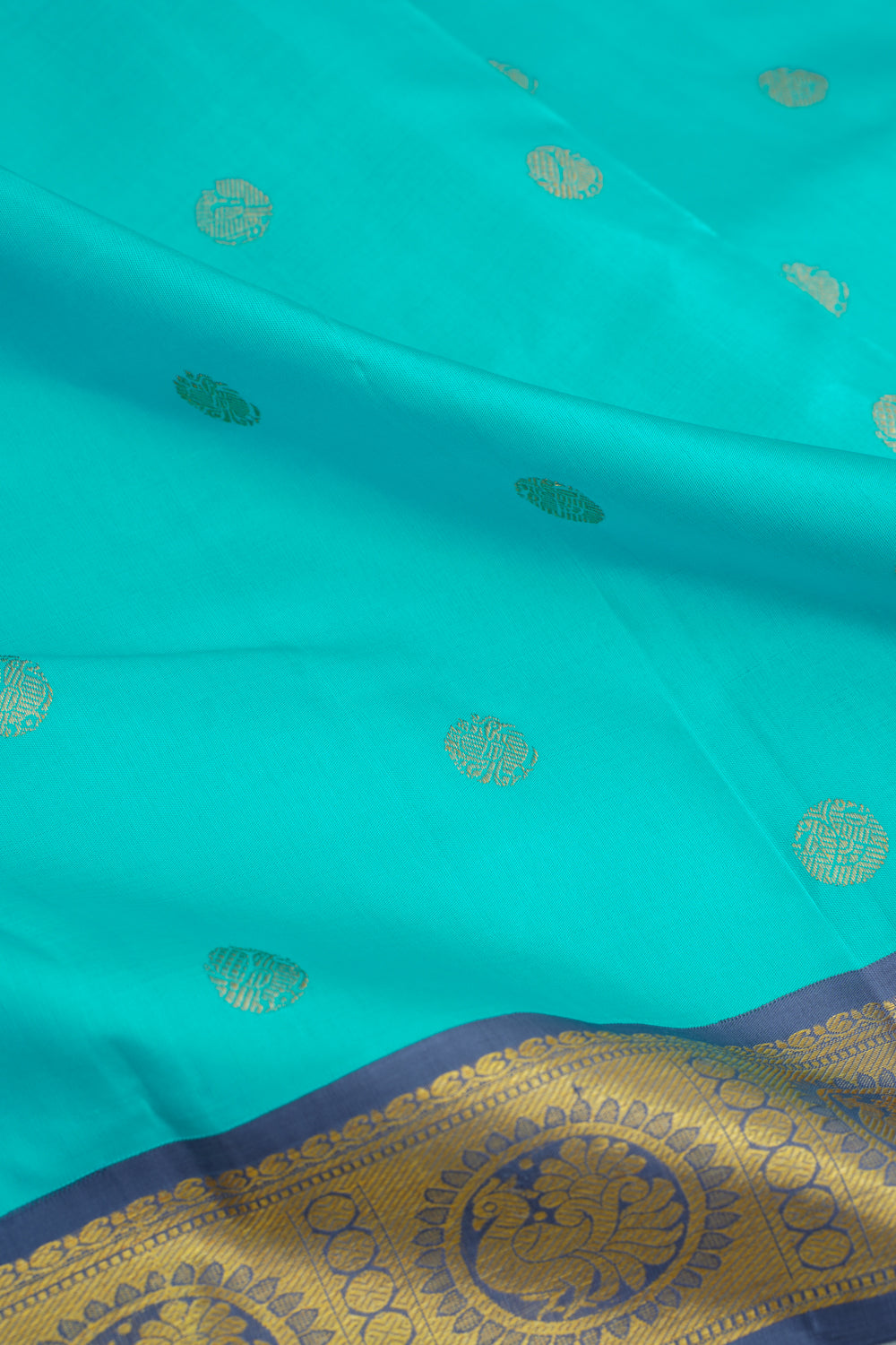 Kanchipuram Silk Butta Blue Saree