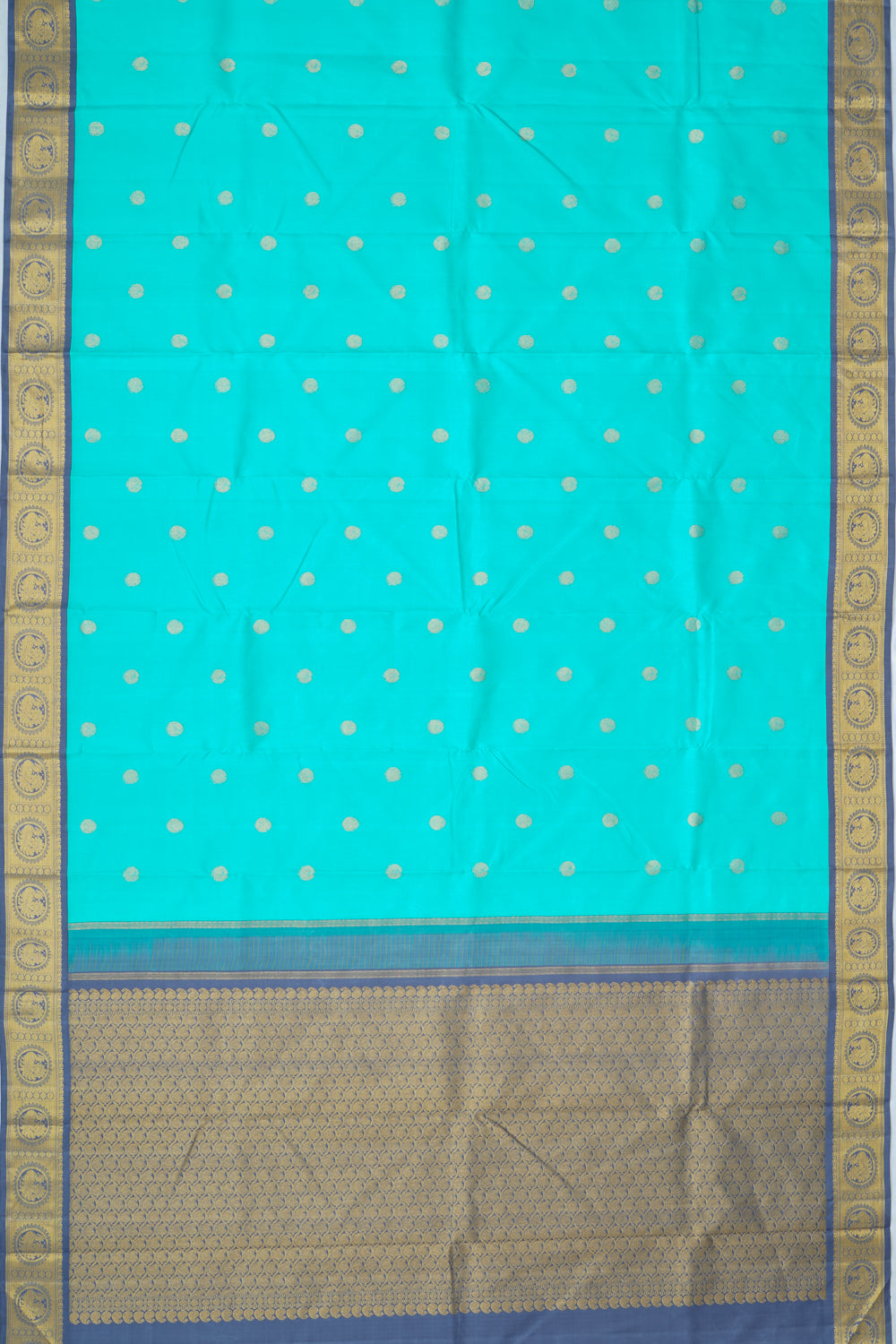 Kanchipuram Silk Butta Blue Saree