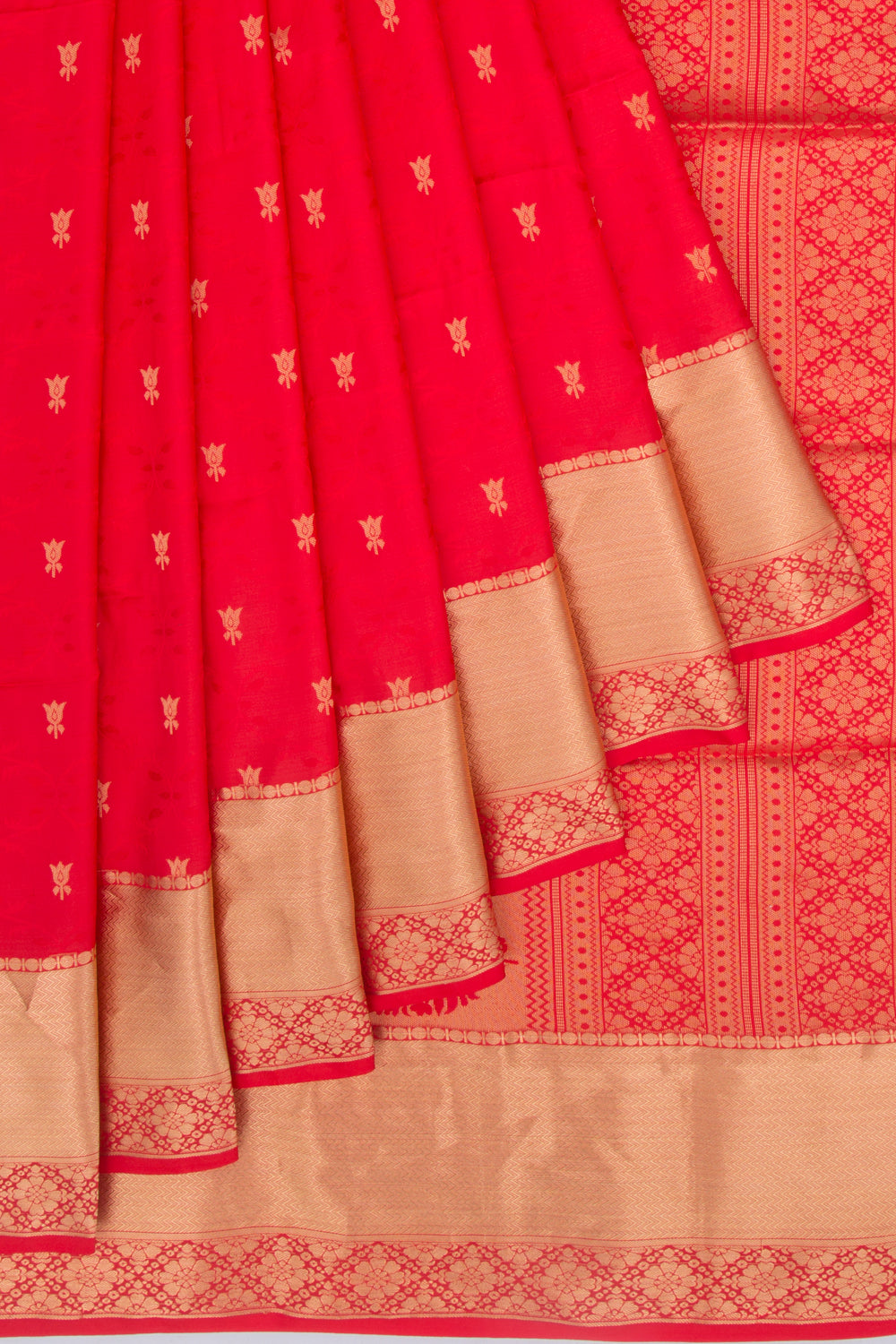 Coimbatore Soft Silk Jacquard And Butta Red Saree