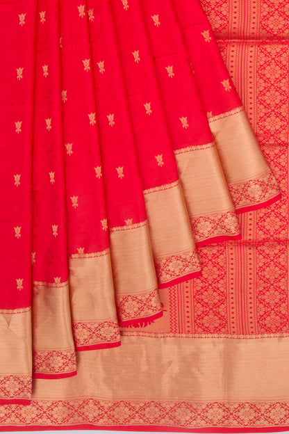 Coimbatore Soft Silk Jacquard And Butta Red Saree