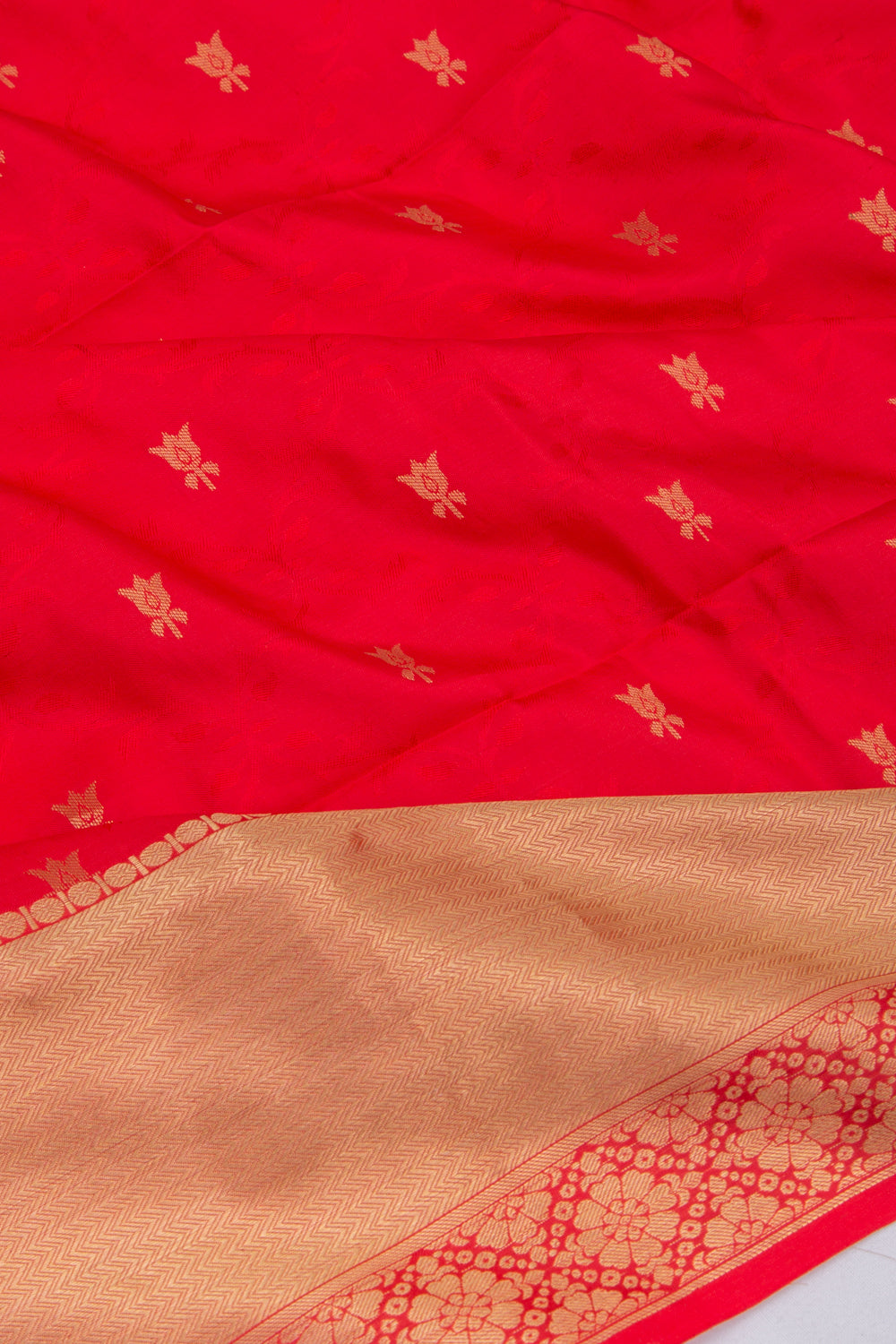 Coimbatore Soft Silk Jacquard And Butta Red Saree