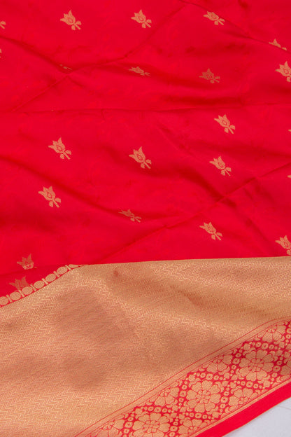 Coimbatore Soft Silk Jacquard And Butta Red Saree
