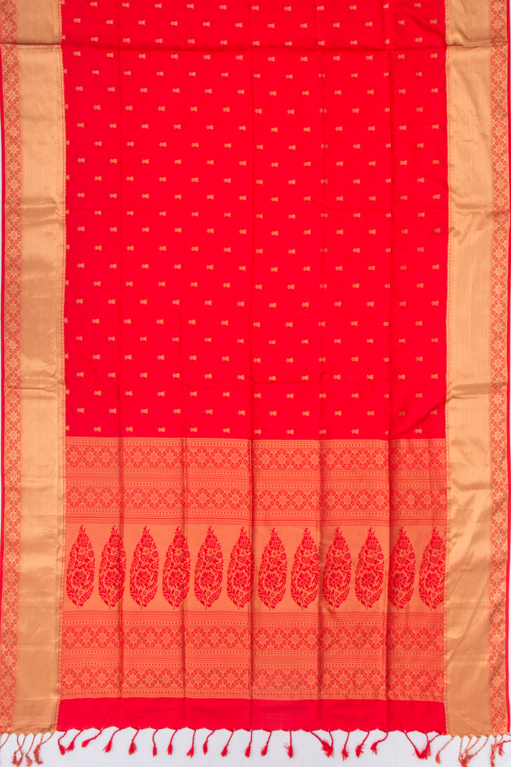 Coimbatore Soft Silk Jacquard And Butta Red Saree