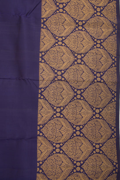 Kanchipuram Silk Butta Dark Blue Saree