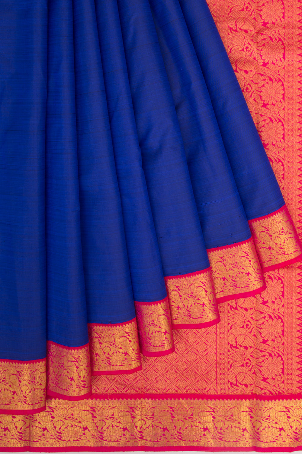 Kanchipuram Silk Plain Royal Blue Saree