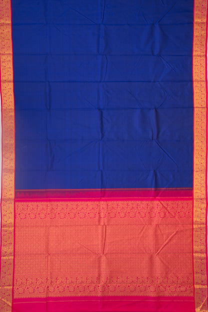 Kanchipuram Silk Plain Royal Blue Saree
